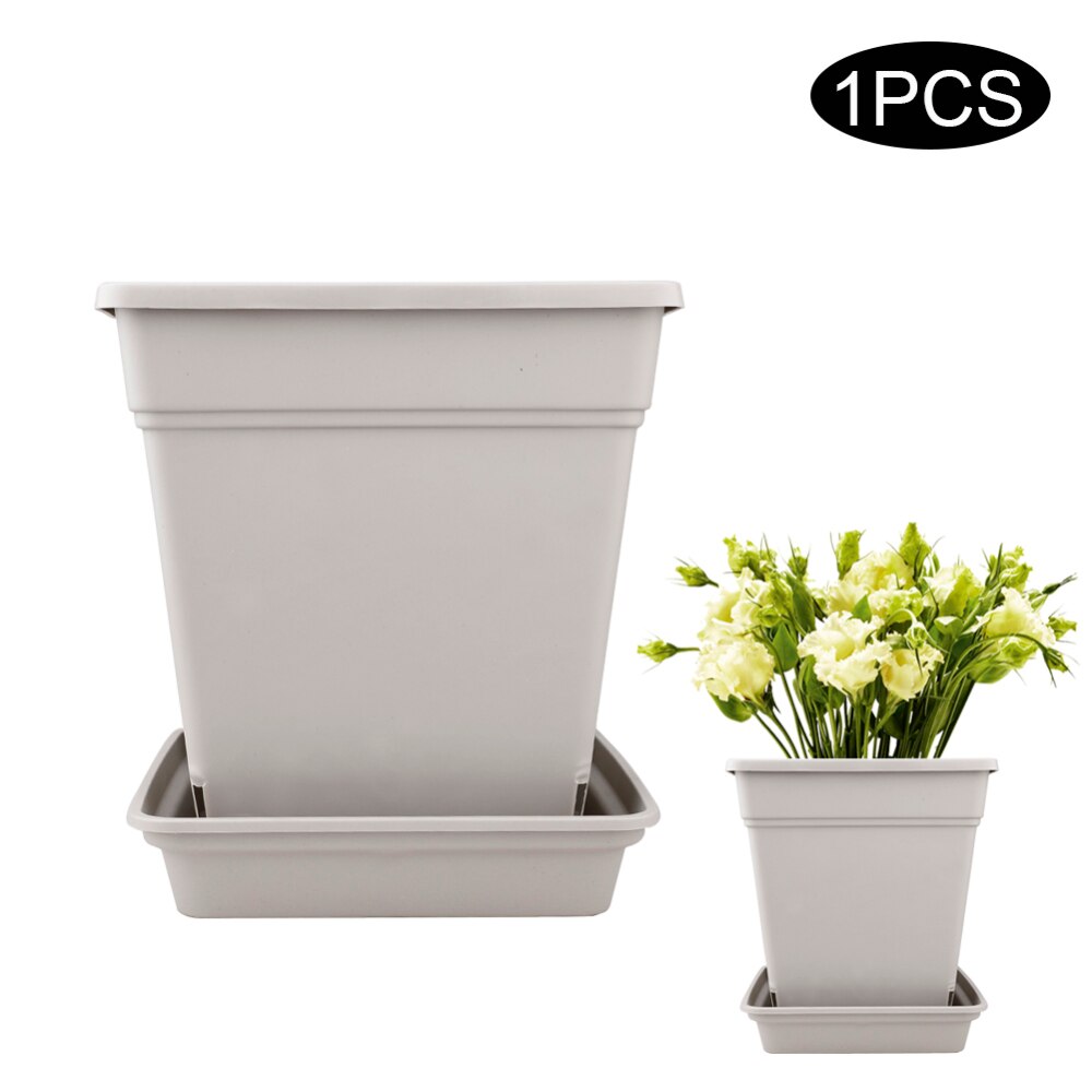 Plastic Planters Indoor Plant Pots Flower Pots With Drainage Trays For House Plants Succulents Flowers