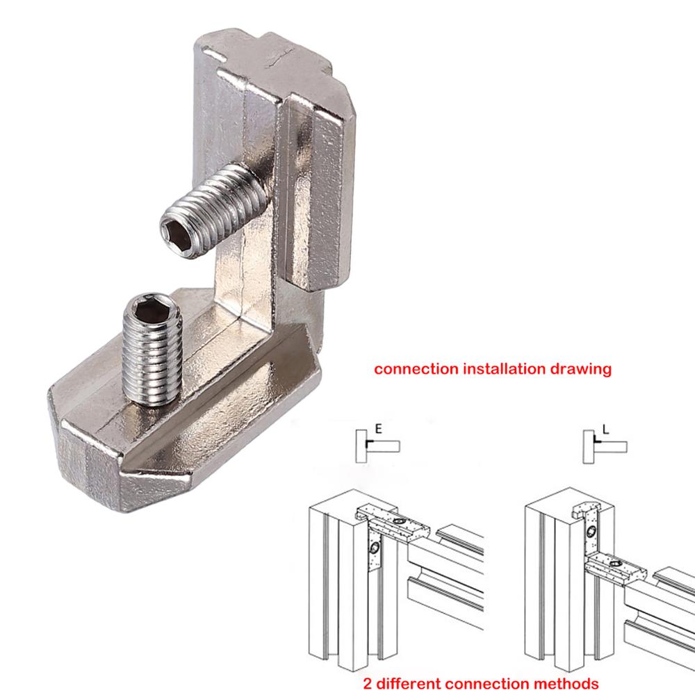 Proster für 10 stücke Winkel Innen Winkel Mutter M6 4040 Profil Außerhalb Befestigung Aluminium Alu Mutter8