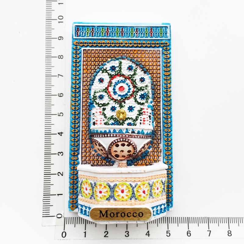 Imanes turísticos 3D para nevera, decoración de recuerdo, manualidades, manualidades, colección de , europa, marruecos: AMA21040002