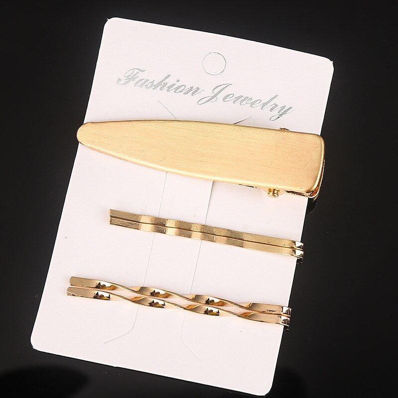 1Set Vrouw Parel Haarspelden Legering Haarspeldjes Geometrische Goud Haar Clip Zoete Hoofddeksels Haarspeldjes Hoofdband Haar Accessoires: C7