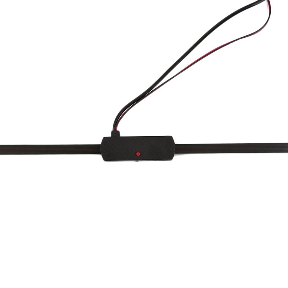 Car Antenna Booster Car Electronic FM/AM Radio Antenna Windshield Mount 12V Black