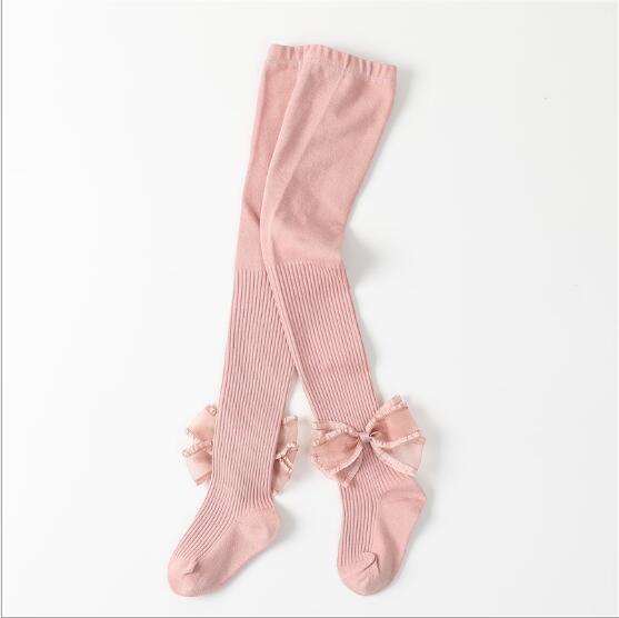 neue frühjahr und herbst kinder baby leggings bogen casual hosen 1-7 jahre alten fabrik strumpfhosen: pink / S 1 TO 3 YEAR