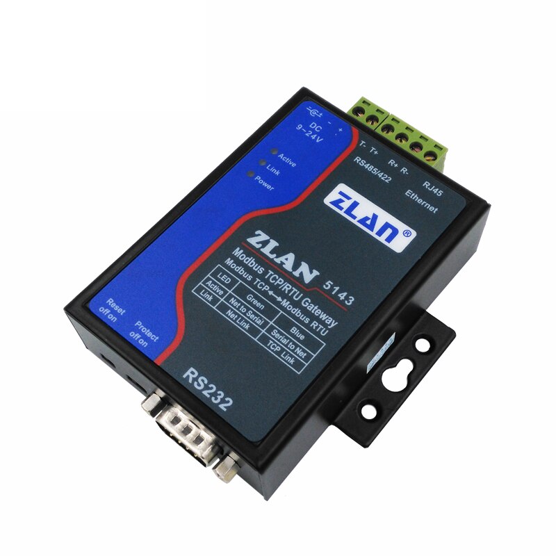Servicio Serial ZLAN5143 Modbus TCP/RTU, transferencia de datos de puerta de enlace entre RS232/485/422 y TCP/IP