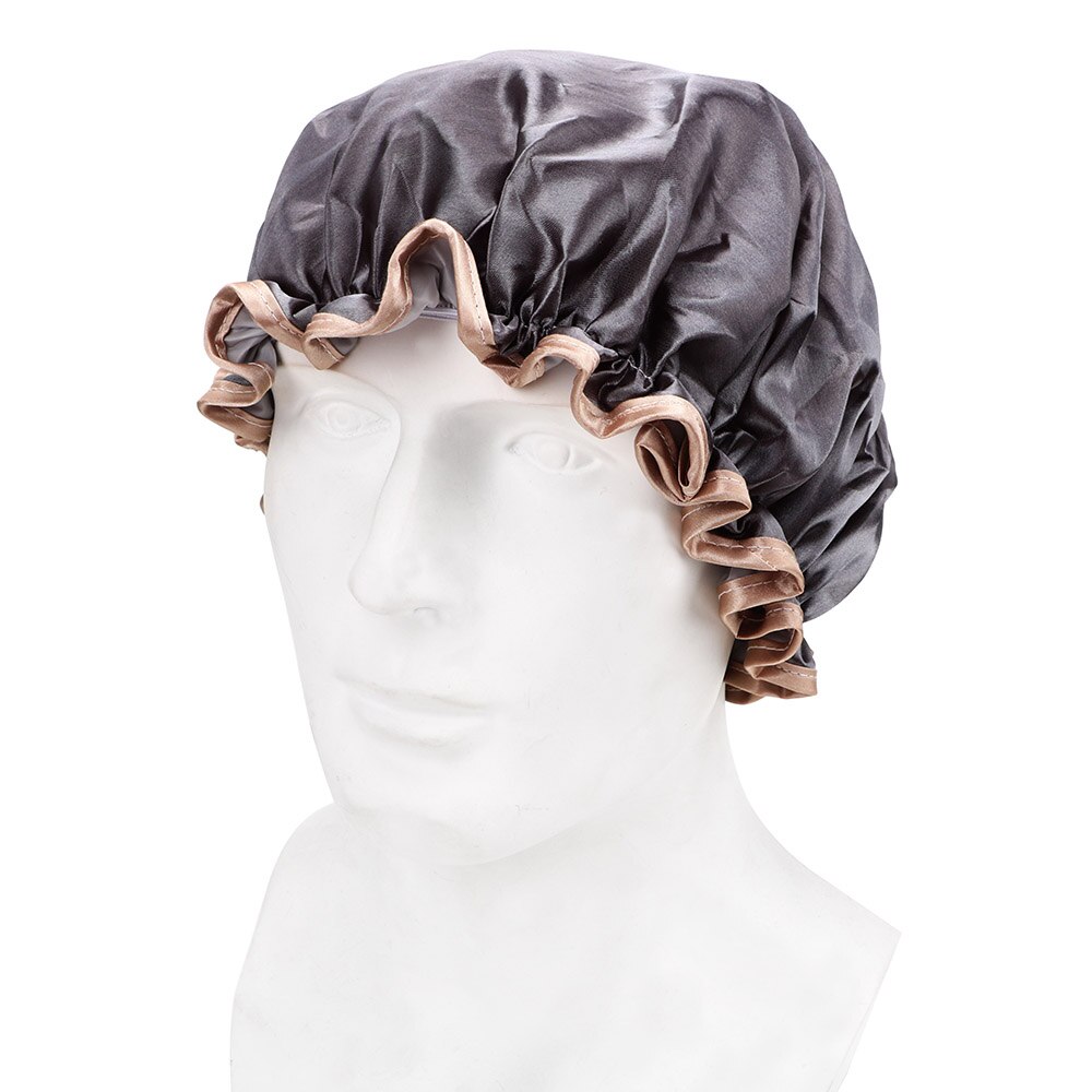 Hilife elastisk badehue vandtæt badehætte dejlige tykke kvinder badehætter badehårbetræk badeværelsesprodukter