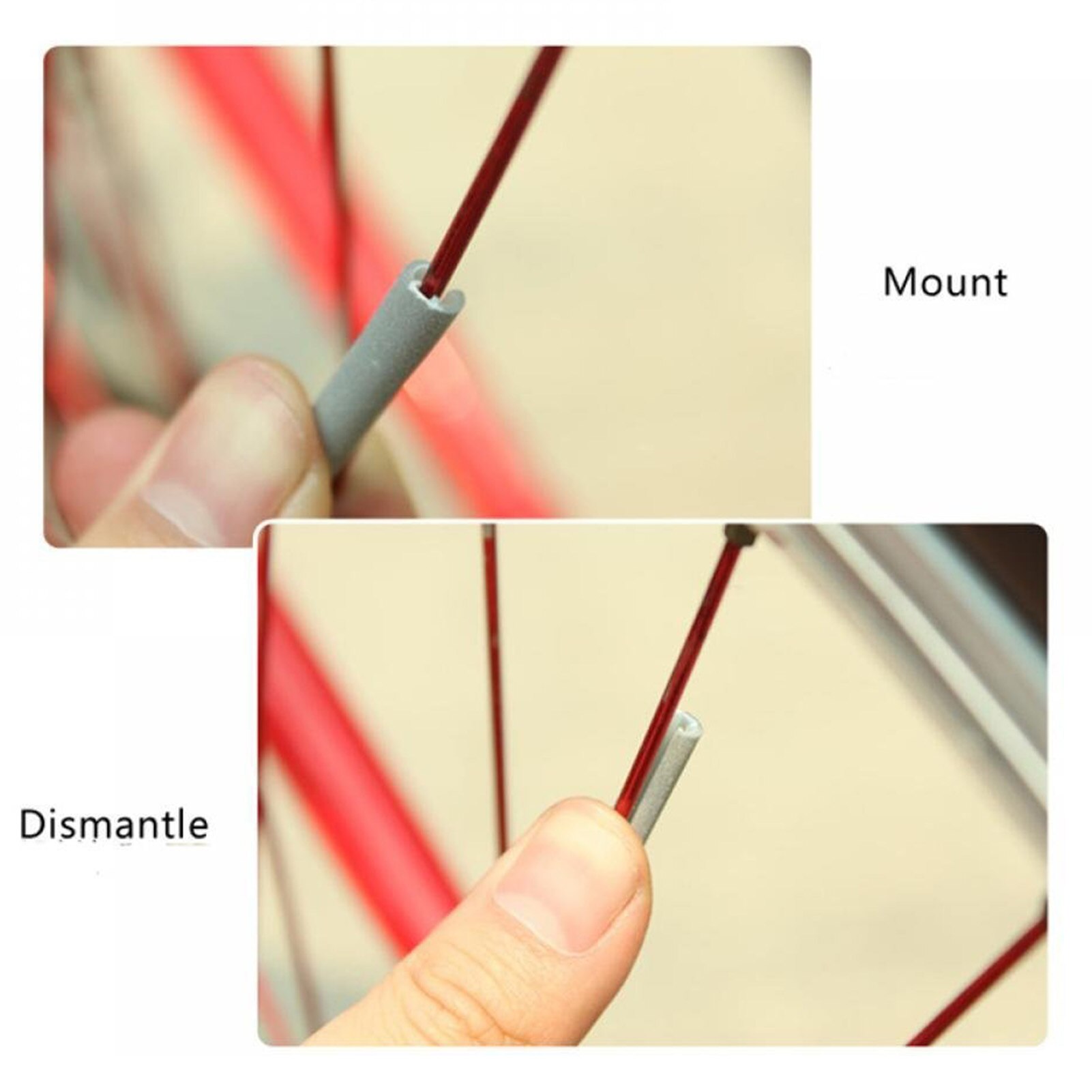 36Pcs Fiets Wheel Spoke Reflectoren Fiets Fietsen Reflecterende Spoke Covers Mount Clip Sticker Tube Waarschuwing Strip Fiets Accessorie