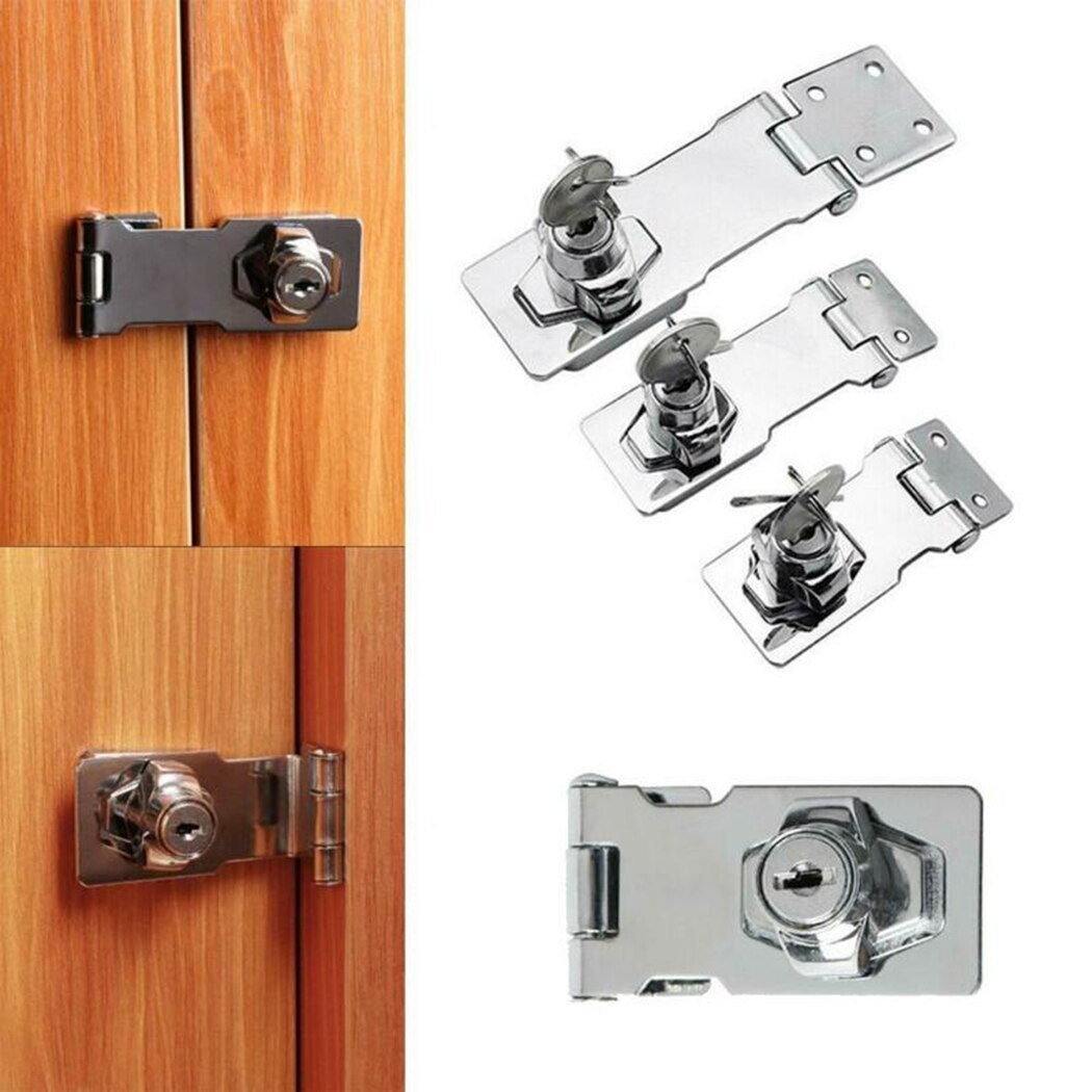 Zinc Alloy+Iron Locking Hasp And Staple Cupboard Garage Lock Locking Cylinder Shed