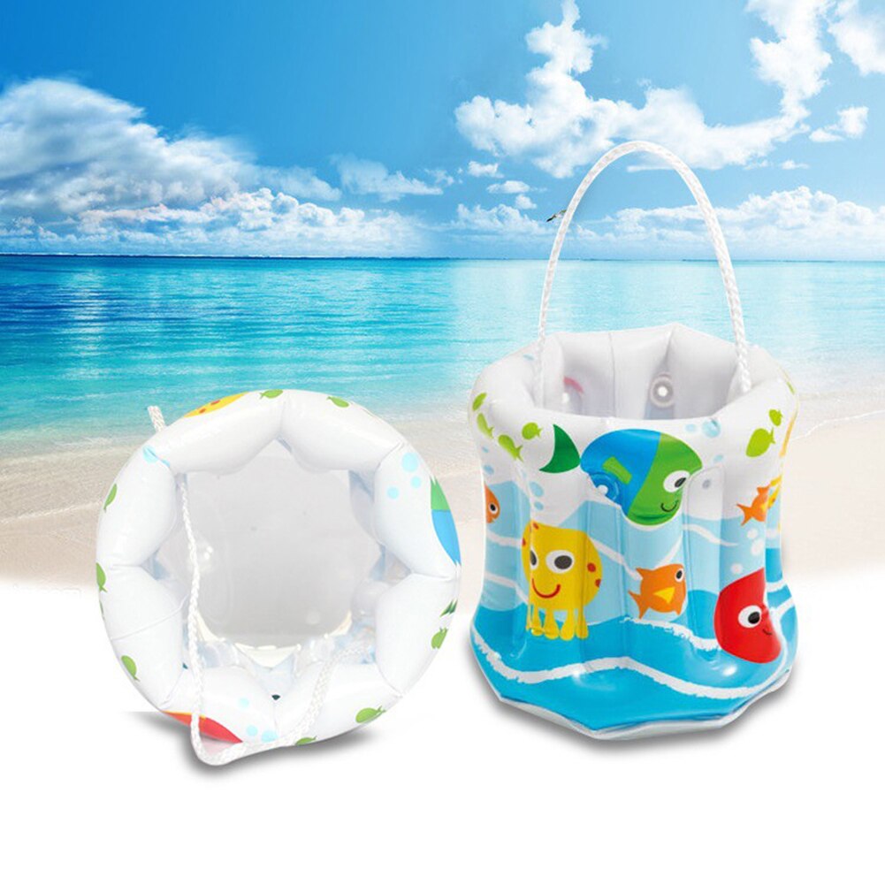 Zomer Pvc Opblaasbare Strand Emmer Cartoon Draagbare Play Water Zand Speelgoed Camping Water Tassen Zwembad Benodigdheden