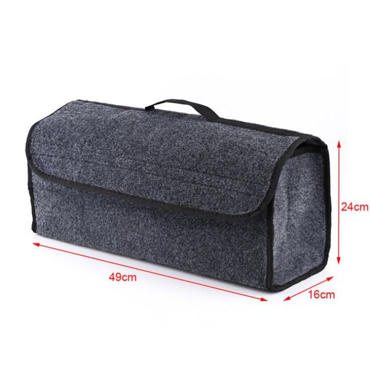 Bil koffert arrangør bil oppbevaringspose last container boks brannsikker oppbevaring rydding holder multilomme bil styling 50*17*24cm