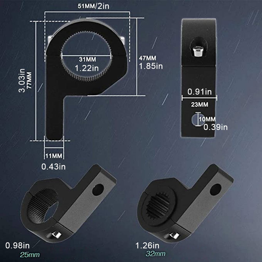 Motorfiets aangepaste externe koplampbeugel mistlampbeugel buisklem aluminium beugel voor zoeklicht