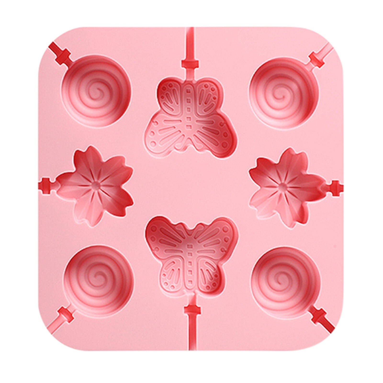 Silicone Ice Cream Mold with Lid Fruit Shape Jelly Mold Children Handmade DIY Dessert Popsicle Ice Grid with Popsicle Stick: C