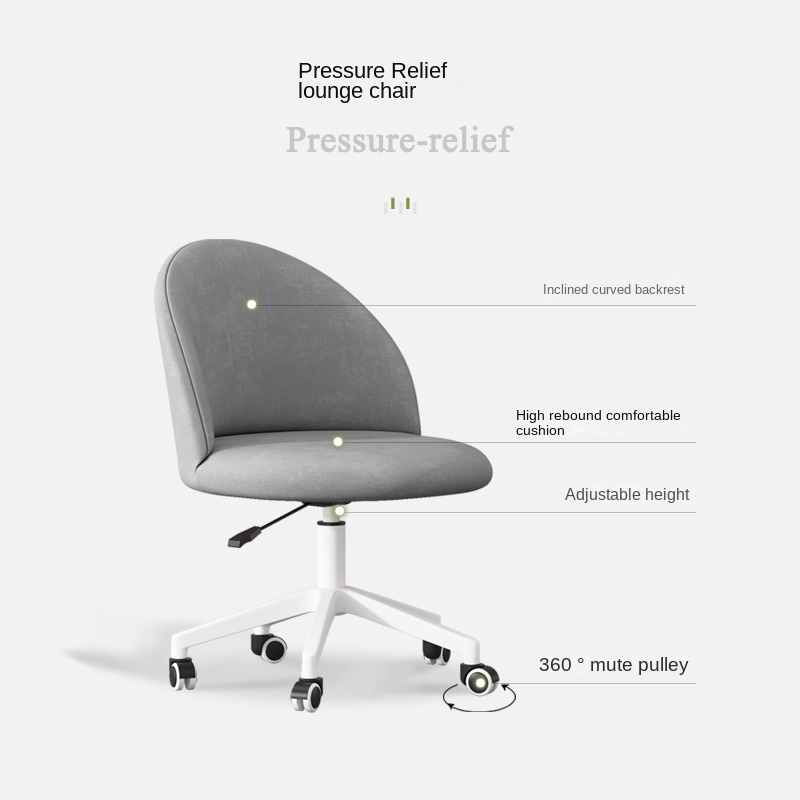 Computer Chair Home Office Chair Comfortable Long-Sitting Lifting Backrest Chair Bedroom Study Seat