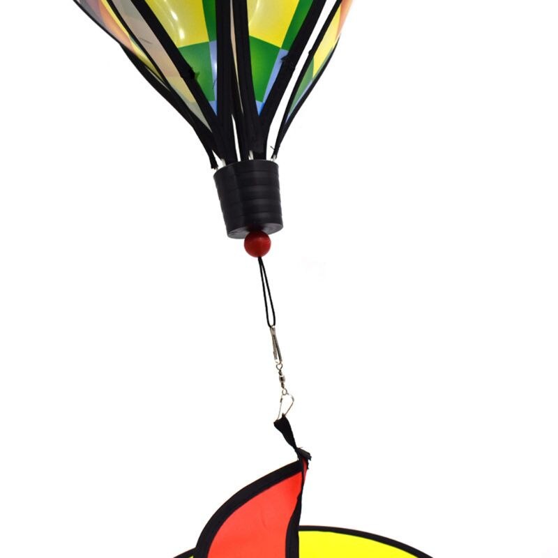 Luftballon roterende vindbånd vindmølle udendørs hængende regnbue farve park attraktioner dekoration pinwheel børnehave