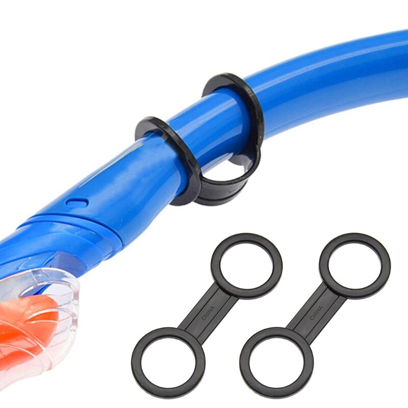 2 Pcs Scuba Diving Silicone Snorkel Mask Strap Keeper Universal Plastic Clip Snorkel Holder Retainer Snorkeling Parts