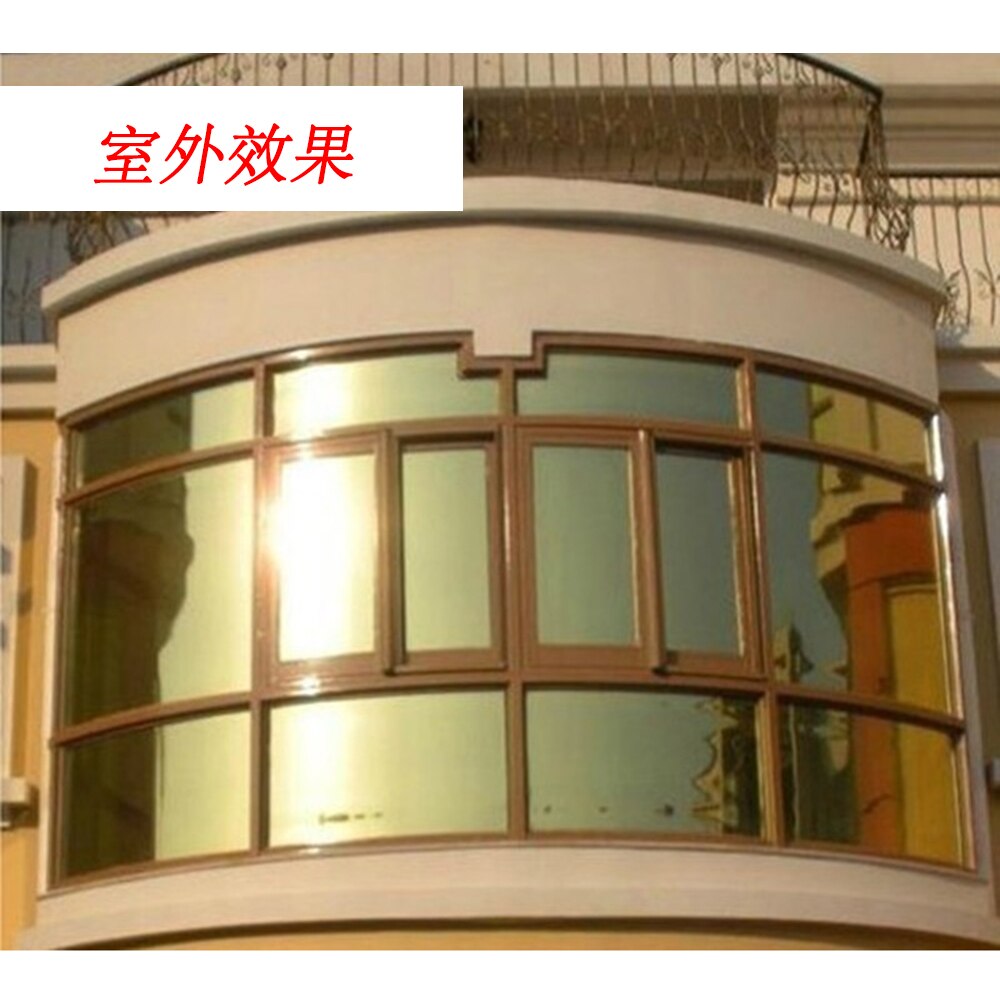20 " x10ft(0.5 x 3m) 15%  sølvguld spejl varmereflekterende glasbygningsvindue solfilmtonet vinylklistermærke