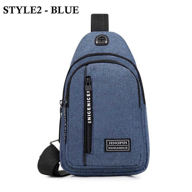 Bolsos de hombro para hombre, riñonera de nailon, bandolera, para deportes al aire libre, hombro, Bolsa de Picnic diaria, Bolsa de mensajero de lona, Bolsa: B-6