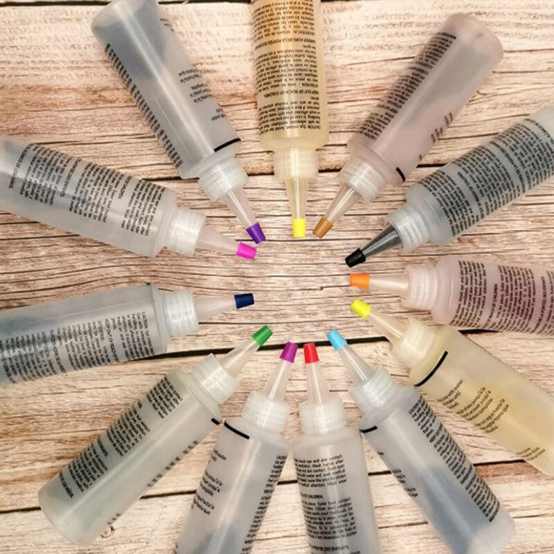12 bouteilles tulipe permanente une étape cravate ensemble de teinture Kits de bricolage pour tissu Textile artisanat vêtements pour projets Solo colorants peinture