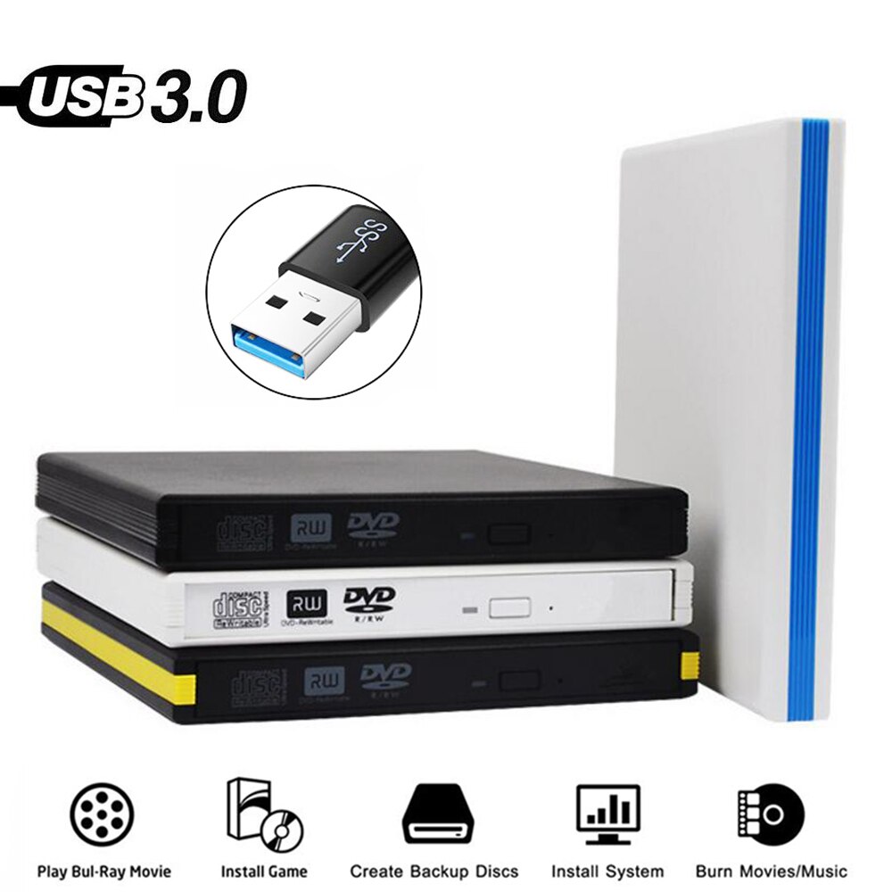 Externe USB 3.0 High Speed Slim DVD-Brander Optische Drive Voor Windows XP/7/8/10 Laptop MAC OS Elke laptop desktop