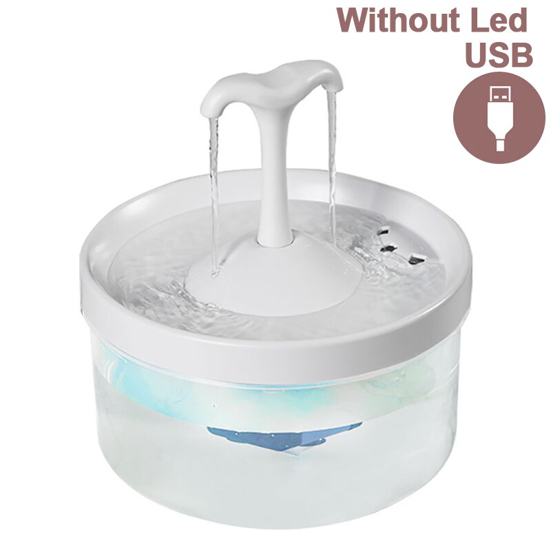 Intelligent Cat Drinking Water Fountain USB Automatic Circulating Water Dispenser Drinking Fountain With Sensor Indoor Fountains: C-without led