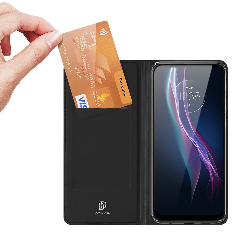 Voor motorola one fusion plus hoesje 6.5 " luxe magnetische flip lederen hoesje voor moto one fusion+ kaarthouder holster telefoonhoesje