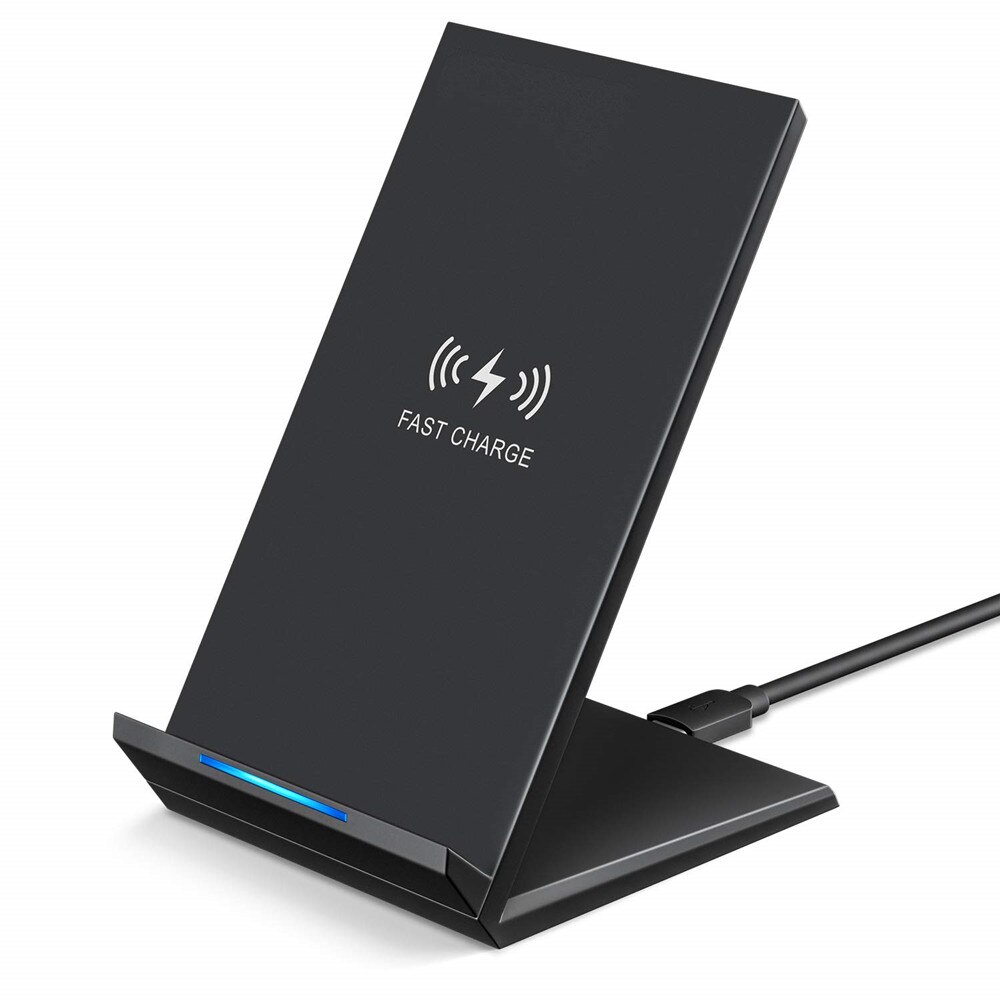 15W Qi Wireless Charger for Samsung S9 S10 iPhone X XS MAX XR 8 Plus for Xiaomi 9 Huawei P30 pro 10W Fast Wireless Charger Stand: Black