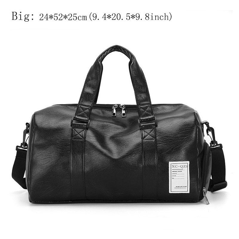 unisex PU Leder Gepäck Tasche Reise Kleidung Lagerung Taschen Reißverschluss Duffle Tasche Große Kapazität Ausbildung Fitness Sport Taschen Mit Schuhe: groß Größe