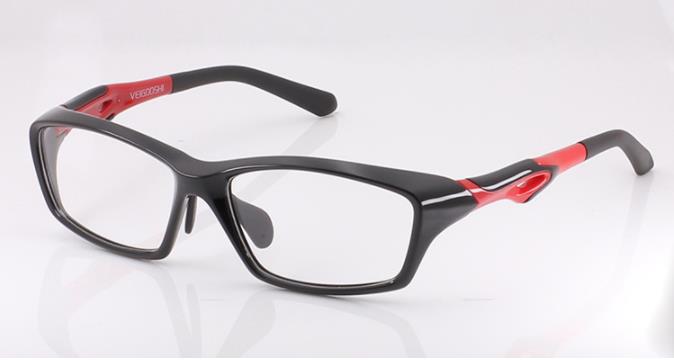 Zerosun TR90 Sport Bril Mannen Vrouwen Brillen Frames Voor Man Basketbal Voetbal Recept Bijziendheid Dioptrie Optische Graduate: black red