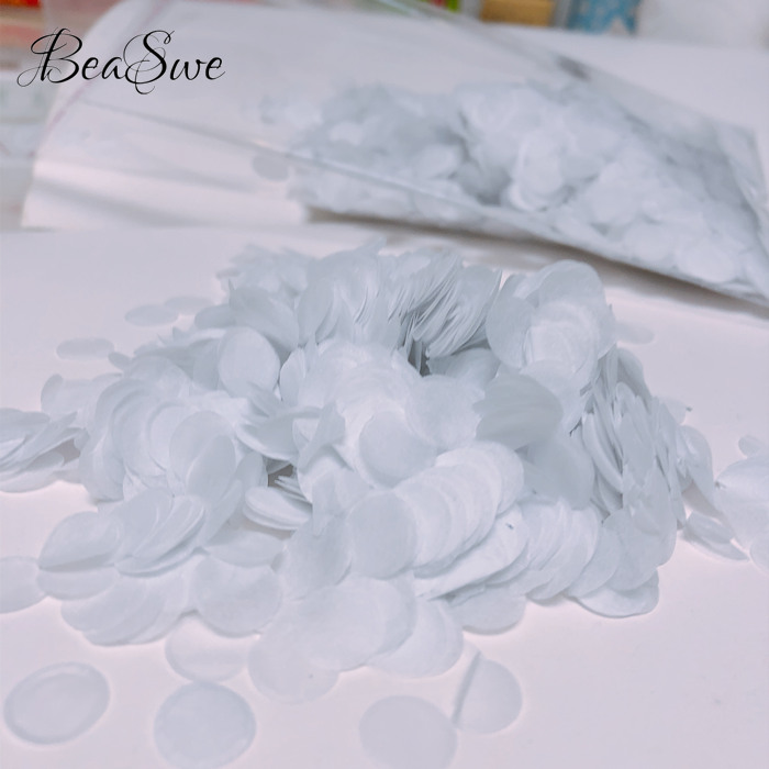 25gm 1cm Paper Black White Yellow Confetti round wedding Birthday Party Decor Bachelor party filer Table event party Supplies: white