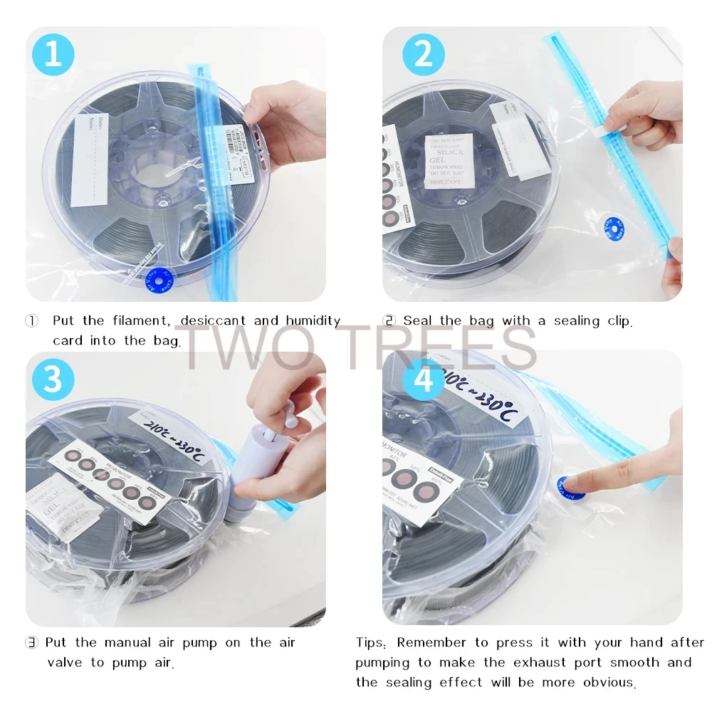 Sac sous vide imprimé 3D, sèche-filament PLA ABS TPU PETG, sac de rangement de Filament, sécurité, résistant à l'humidité, accessoires d'impression 3D