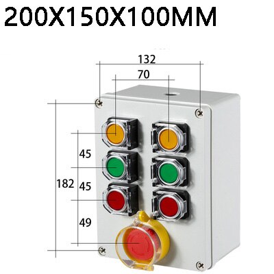 Indoor and outdoor button box Emergency stop start switch Power reset alarm iron door elevator motor Electrical control box: Beige