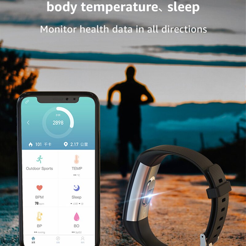 Reloj inteligente deportivo con Bluetooth para hombre y mujer, pulsera inteligente deportiva con monitor, seguidor Fitness de ritmo cardíaco, IP68