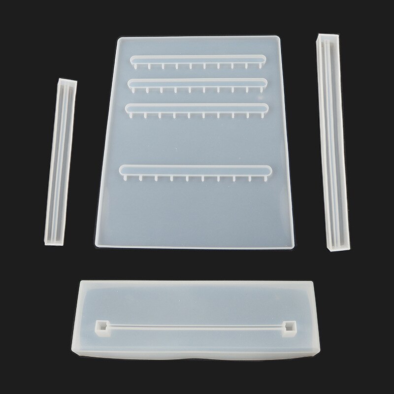 DIY Kristall Epoxy Form Ohrringe Regal Silikon Form Display-ständer Ohrringe Anhänger Schmuck Rack Lagerung Set: Default Title