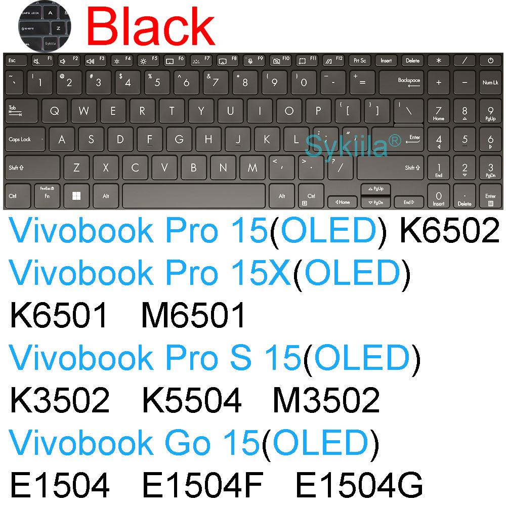 Housse de clavier pour ASUS Vivobook 15 Pro 15X OLED GO S S15 N6506 S5507 S5506 M5506 X1505 M1505 K3504, coque de protection en Silicone: Orange