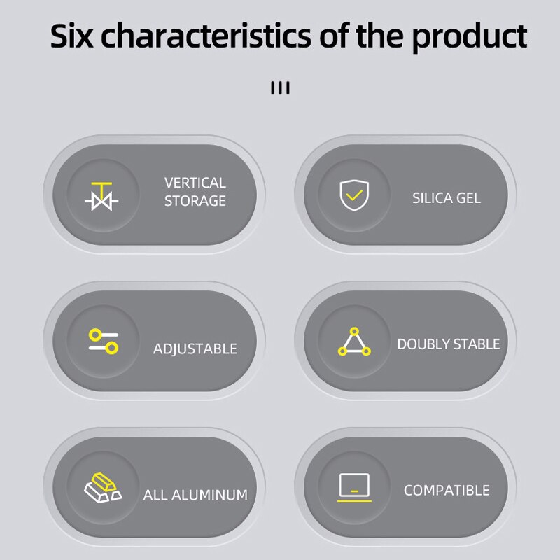 Verticale Laptop Stand Aluminium Draagbare Notebook Mount Ondersteuning Base Verstelbare Voor Macbook Pro Air Boek Houder Ipad Stand