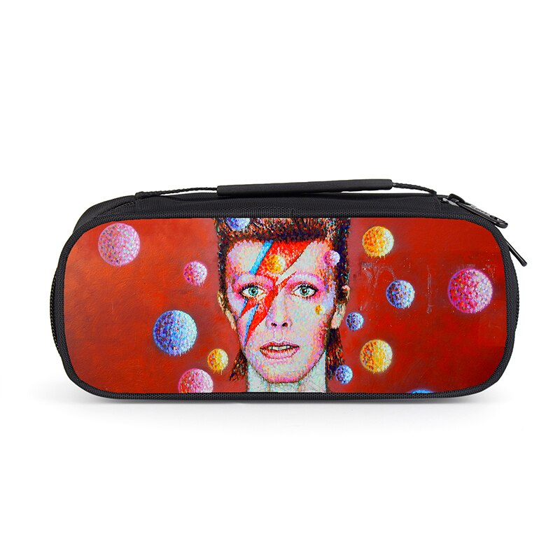 Rock Singer David Bowie Boys Girls Pencil Bag Students Multifunction Pencil Case School Supplies Sotrage Bags Kids Wallet: 010