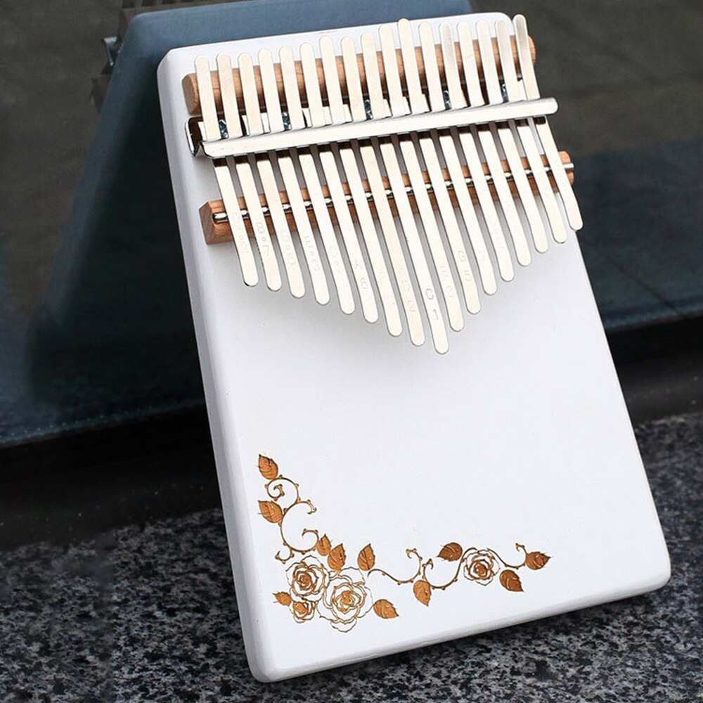 Thumb Piano Kalimba 17 Key Wood Mahogany Calimba Body Musical Instruments Mbira Kalimba with Learning Book & Hammer: style B-1
