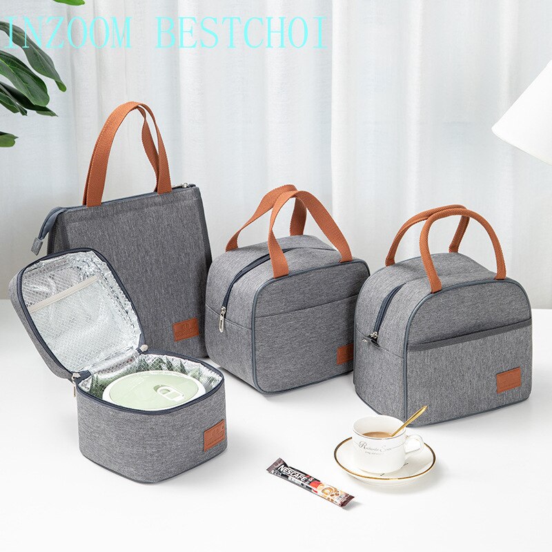 Korean Version of Portable Insulation Bag Work Meal Bolsa Aluminum Foil Thickened Lunch Lunch Bag Fresh-keeping Picnic Sac A Dos