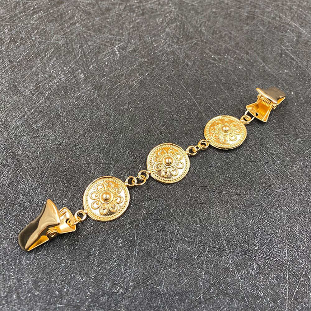Europese En Amerikaanse Retro Vest Clip Kleding Gesp Kleding Clip Shawl Sjaal Vest Trui Aanscherping Broche Clip: gold-B