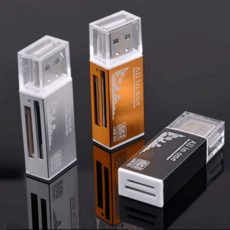 Lettore di Schede 4 in 1 - USB 2.0 All-in-One Alta Velocità Lettore di Schede Universale SD TF MMC