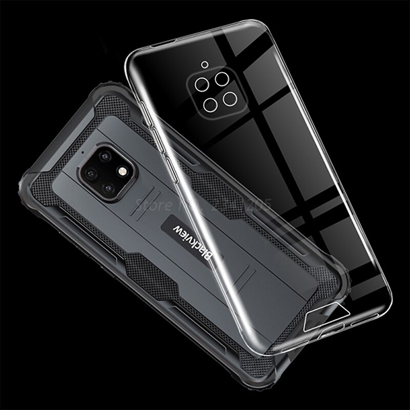 Caja del teléfono transparente para Blackview BV4900 Silicona Caso Anti-knock carcasa TPU negra suave para Blackview BV4900 Pro cubierta