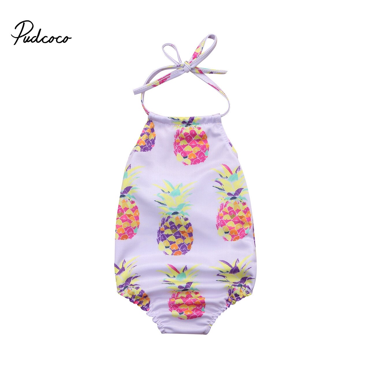 Maillot de bain unisexe pour bébé 0-24M | Une pièce, joli maillot de bain bébé garçon, dessin animé filles, imprimé ananas, pour la plage: 18M