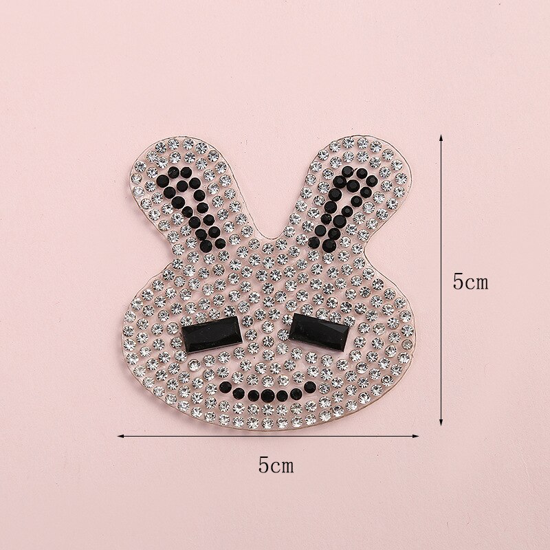 1pcs Animale fiori strass Patch Per accessori di Abbigliamento abbigliamento diamante scintillante Ropa Parches Trasferimento Patch