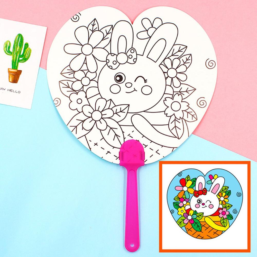 Juguetes De Grafiti de manualidades para niños, abanico de pintura con Borrador de línea, , multicolor, arte Hecho A Mano, artesanía, para niños: 05