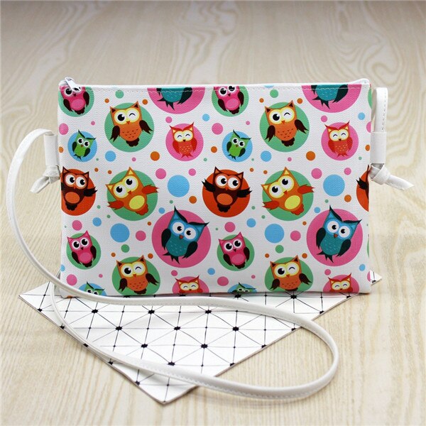 Cartoon Printing Kids Baby Messenger Tas Clutch Mode Vrouwen Crossbody Bag Vrouwelijke schoudertassen voor Meisje Party Handtassen 24*16.5: Mustard