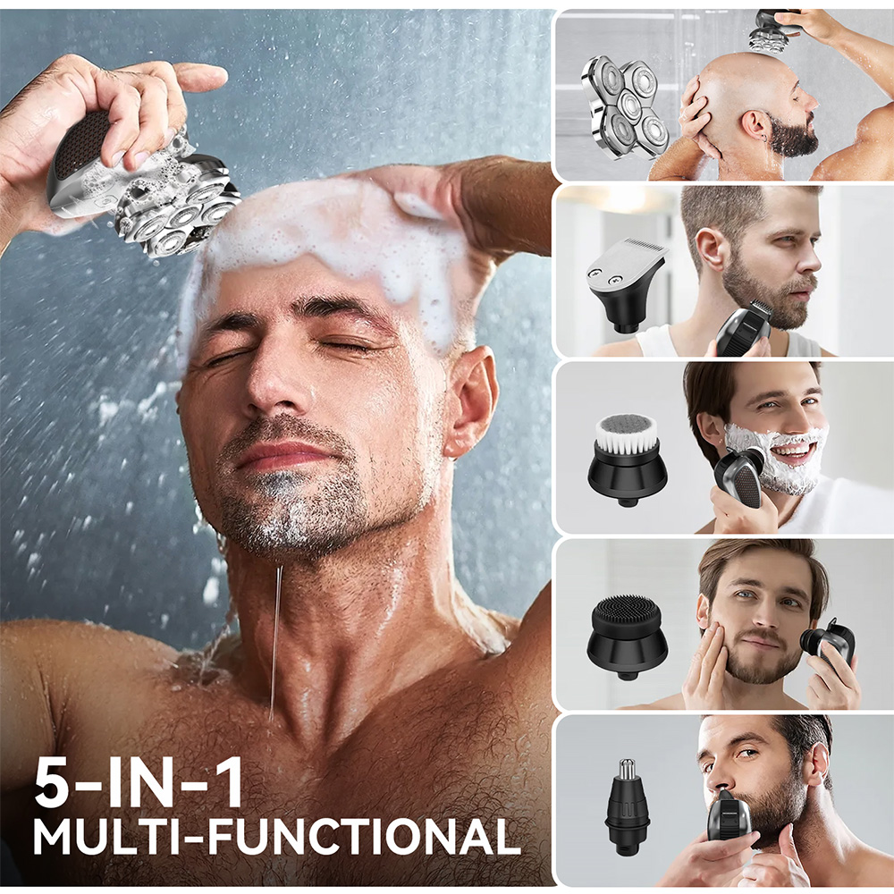 MAXGROOM 5-i-1 Elektrisk Barbermaskine - Hårtrimmer - Oppladbar - Vanntett