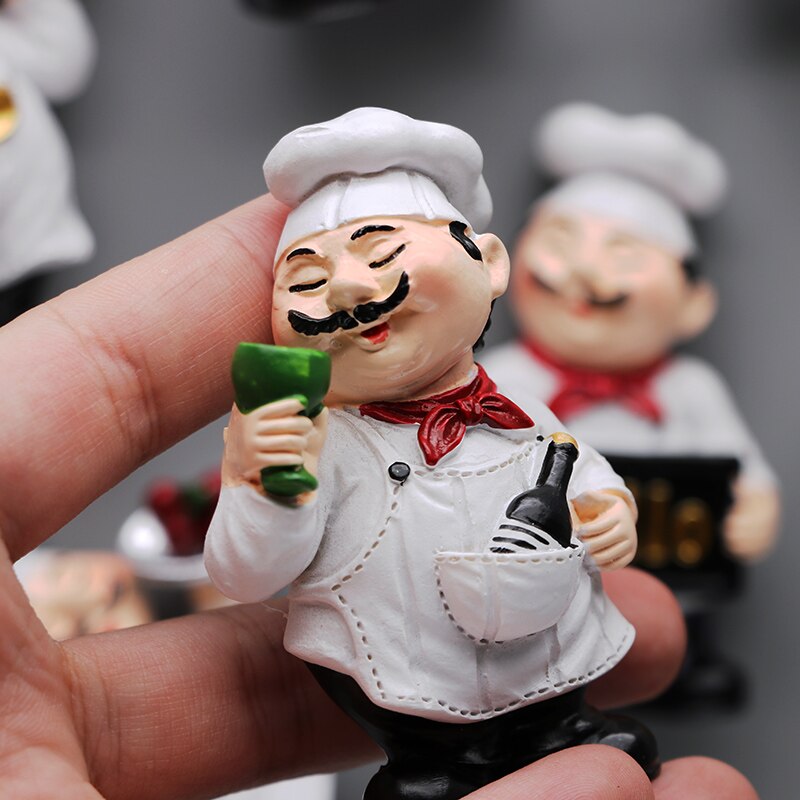 Restaurant Chef refrigerator pasted bread Master 3D fridge magnet magnetic refrigerator pasted hand-made collection Great Chefs