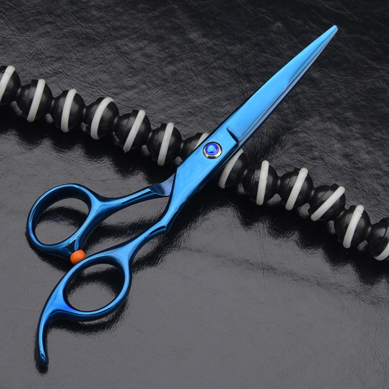 6 Inch Professionele Kappers Schaar Haar Knippen Dunner Schaar Scharen Barber Salon Tool Voor Kapper: blue Cutting
