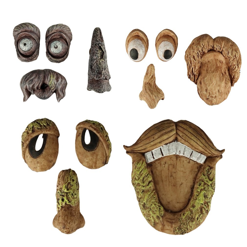 Pasen Weird Oude Man Boom Gezicht Outdoor Boom Gezicht Decoratie Tuin Art Boomschors Gezicht Decoratie Creatieve Rekwisieten