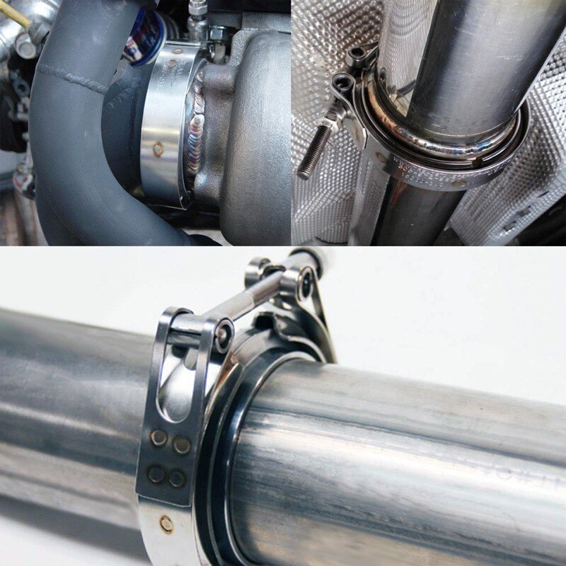 ESPEEDER 2.25Inch Exhaust V Band Clamp Flange Kit Male Female Flange Exhaust Flange Quick Release V Band Clamp