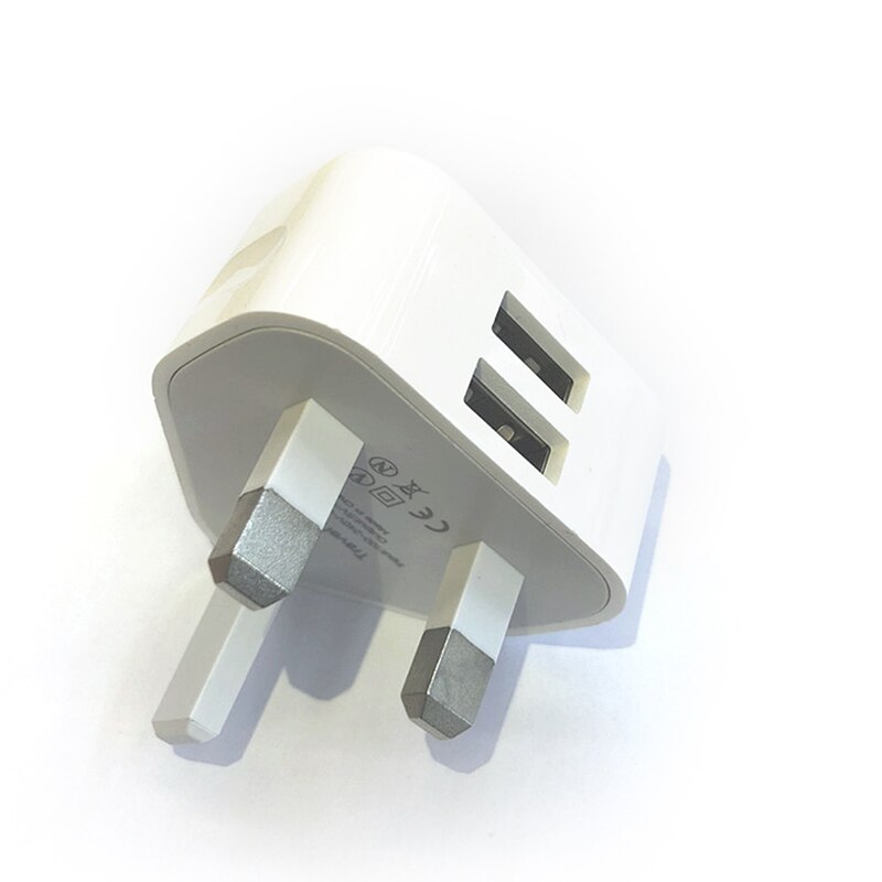 2-Port Usb Power Adapter 3 Pin Uk Plug Ac Belangrijkste Muur Oplader Voor Samsung Htc Lg