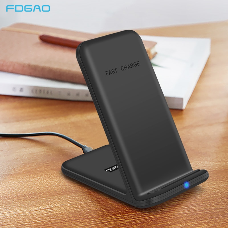 Fdgao 15W Qi Draadloze Oplader Voor Iphone 11 Pro X Xs Max Xr 8 Samsung S8 S9 S10 S20 snelle Draadloze Lading Desktop Charging Stand